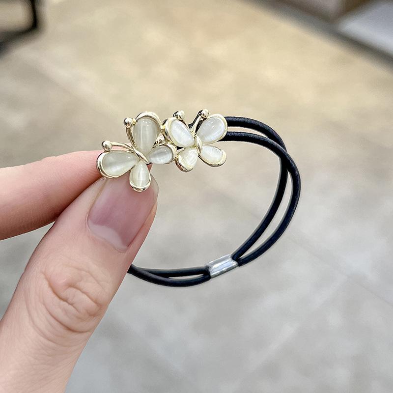 Coreean Retro Ochi de Pisică Stras Floare Elastic de Păr Bandă Elastică