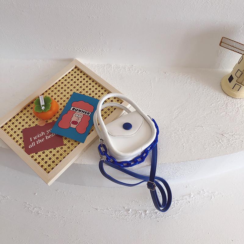 Stylish Korean Mini Shoulder Bag For Kids With Trendy Color Block Design And Breathable Features