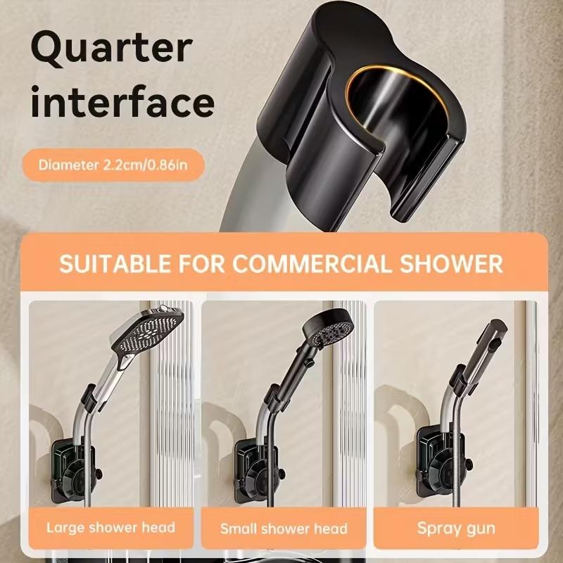 Nastavitelný držák sprchové hlavice o 360° Samolepicí Nástěnný Držák ruční sprchové hlavice Univerzální