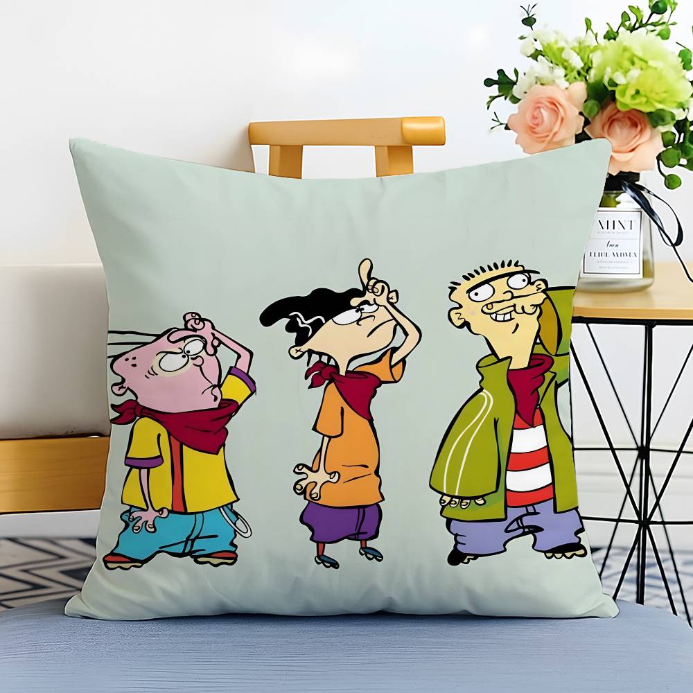 Anime E-Ed Edd N Eddy-MT Cartoon Pillow Case Printed Brushed Fleece Pillow Baby Skin-Touch Eco-Friendly Dye-Sublimat