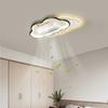 Square Round Leaf Less Fan Light Full Spectrum LED Bright Eye Protection Ceiling Light 180 Degree Blowing Cool and Silent