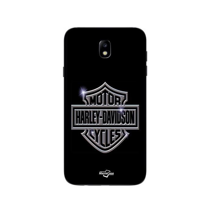 Case - Harley Davidson - Samsung Galaxy J7 2018 - Soft - Grey and Black - Motorcycles Logo