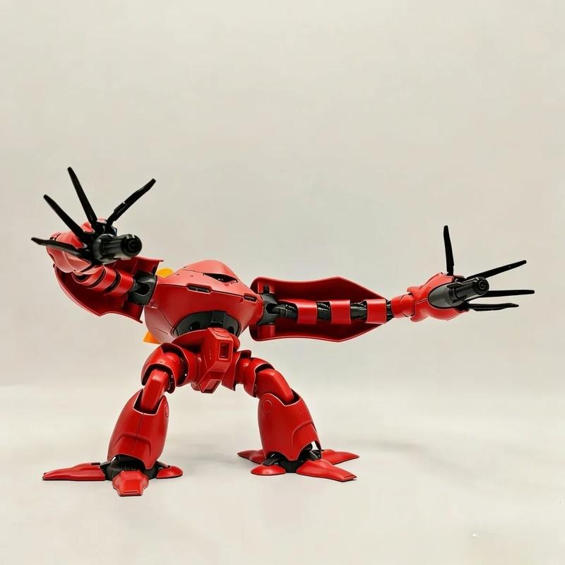 GL HGUC 1/144 037 Red Hygogg Long Arm Assembly Model Kit Action Figure Collectible Boy's Puzzle Toy Gift Desktop Ornament Doll