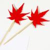 siawadeky Autumn-themed Cocktail Picks, Cake Toppers, Maple Leaf Design, 100 Pieces, Fruit Picks, Toothpicks, Fruit Hors D'oeuvre Pins, Cake Decoratio