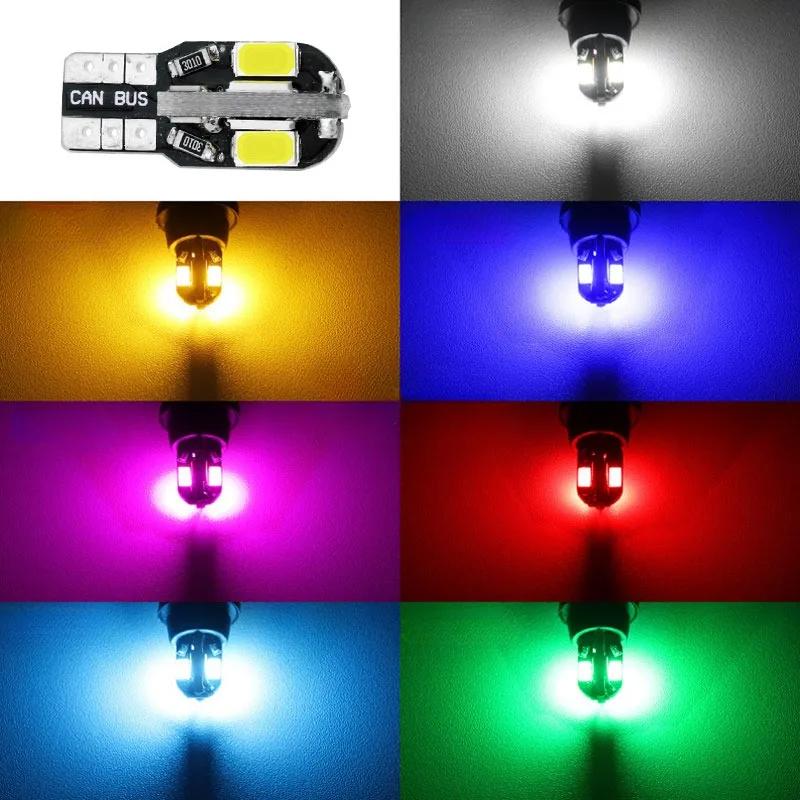 10PCS W5W T10 LED Bulbs Canbus 5730 8SMD 4014 26smd 12V 6000K 194 168 LED Car Map Dome Lights Parking Light Auto Signal Lamp