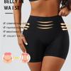 Cross-border Mid-waist Flat-angle Seamless Body Sculpting Four-corner Safety Pants, Abdomen Closure, European and American Waist Lift, Postpartum Body