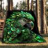 1pc Parrot Feathers Throw Blanket Polyester Fiber, Lightweight Flannel, Soft & Warm, All Season Use for Outdoor, Camping Digital Print