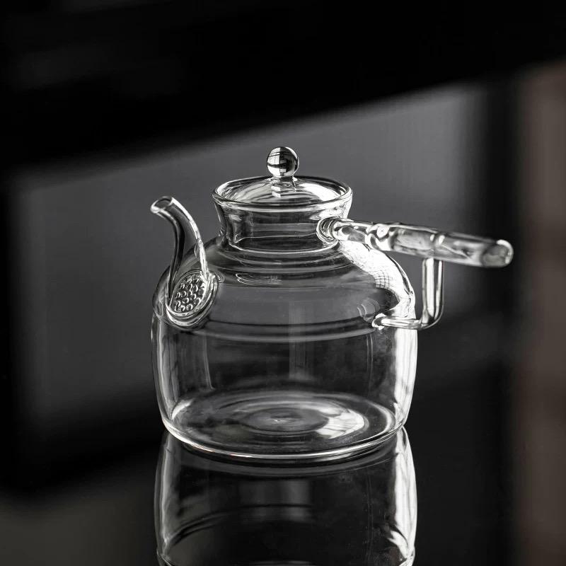 500ml Imitation Tang dynasty Tangyu Pot Heat resistant Glass Teapot Household Side Handle Boiling Flower and Fruit Tea Teapot