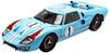1966 Ford MK 2 Blue Scale Diecast Model by Shelby Collectibles GT-40 #1 1/18 SC411.