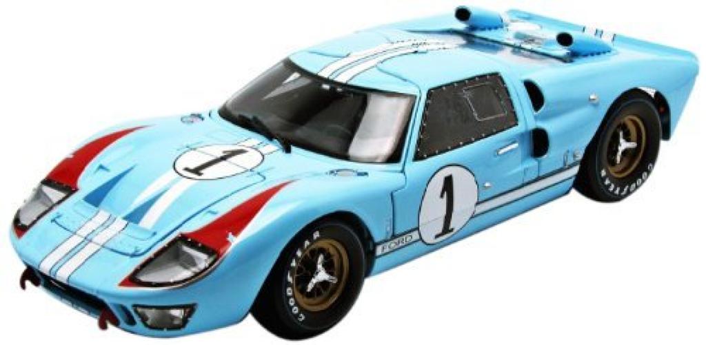 1966 Ford MK 2 Blue scale diecast model by Shelby Collectibles GT-40 #1 1/18 SC411.