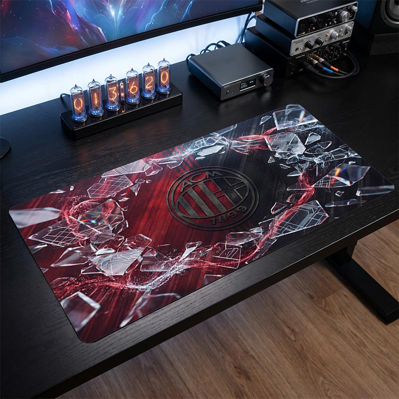 AC Milan Printed Large Mouse Pad, Non Slip Soft Rubber Gaming Desk Mat for Office Laptop Computer Decor