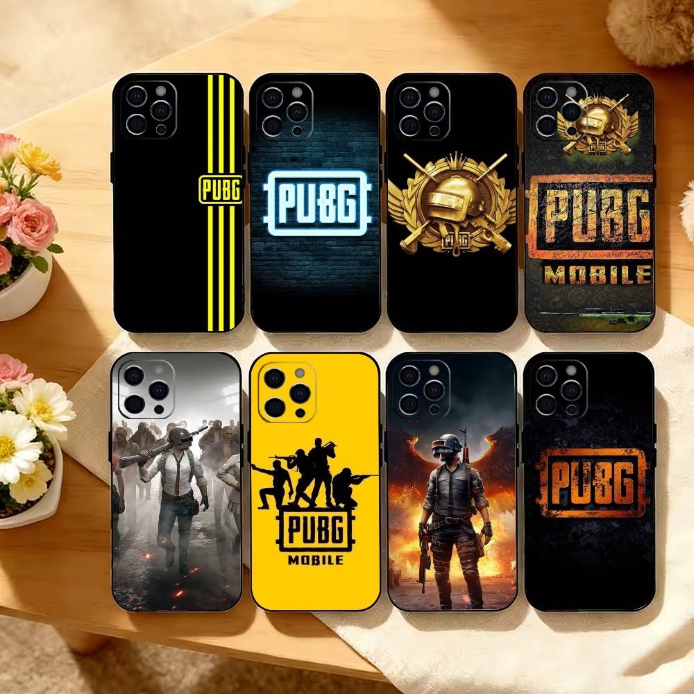 P-U-B-G Handyhülle Silikon Weich Für IPhone 17 16 15 14 13 12 11 X XR Plus Pro Max Plus