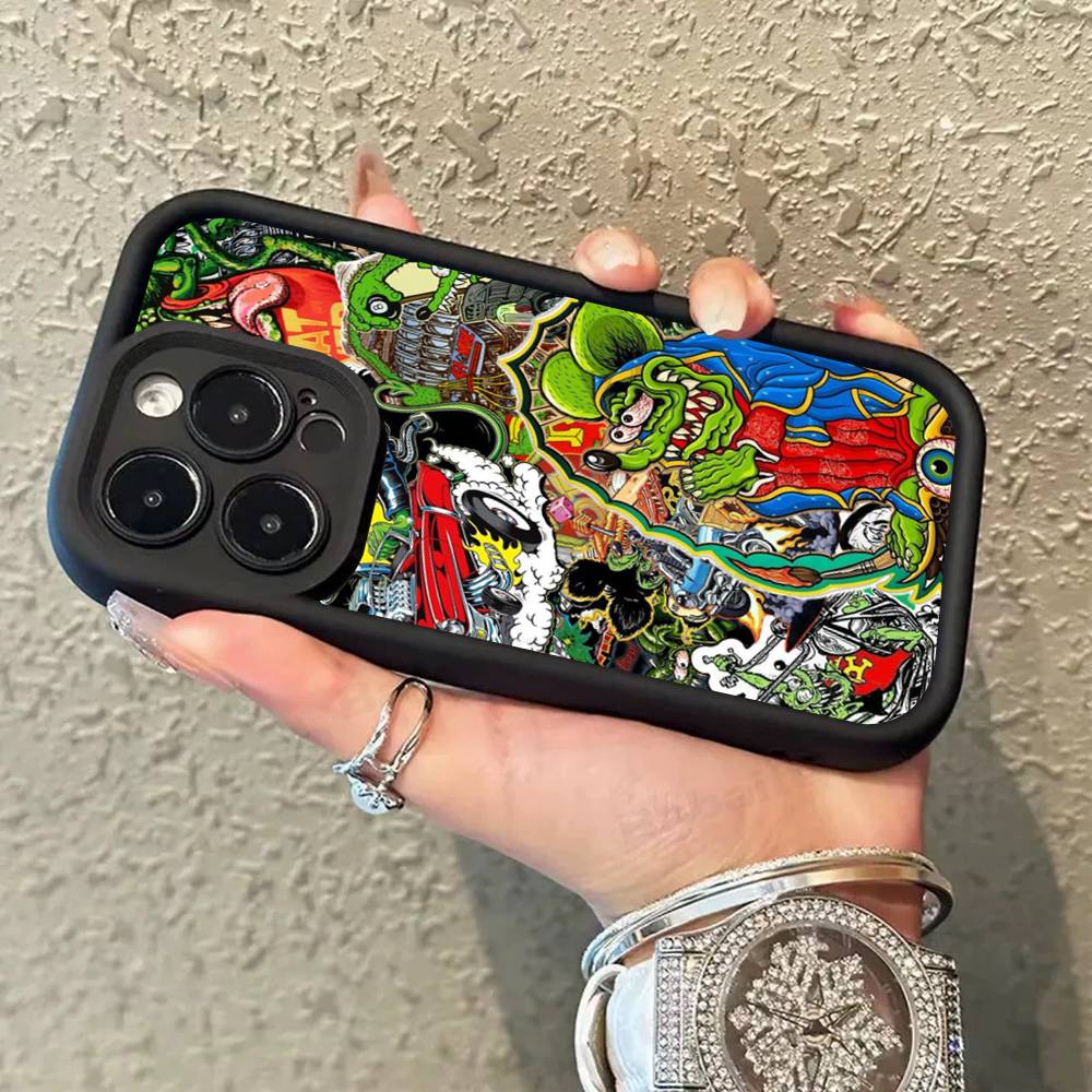 Funny Rat Fink Silicone Phone Case For IPhone 17 Pro Max 16 15 14 13 12 11 Plus 17 Air