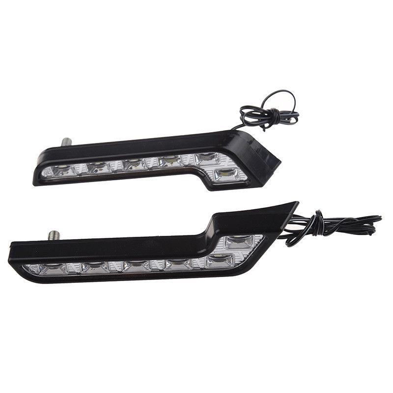 2 X Bright 6LED Super White Car Driving Lamp Fog 12V DRL Daytime Running Light