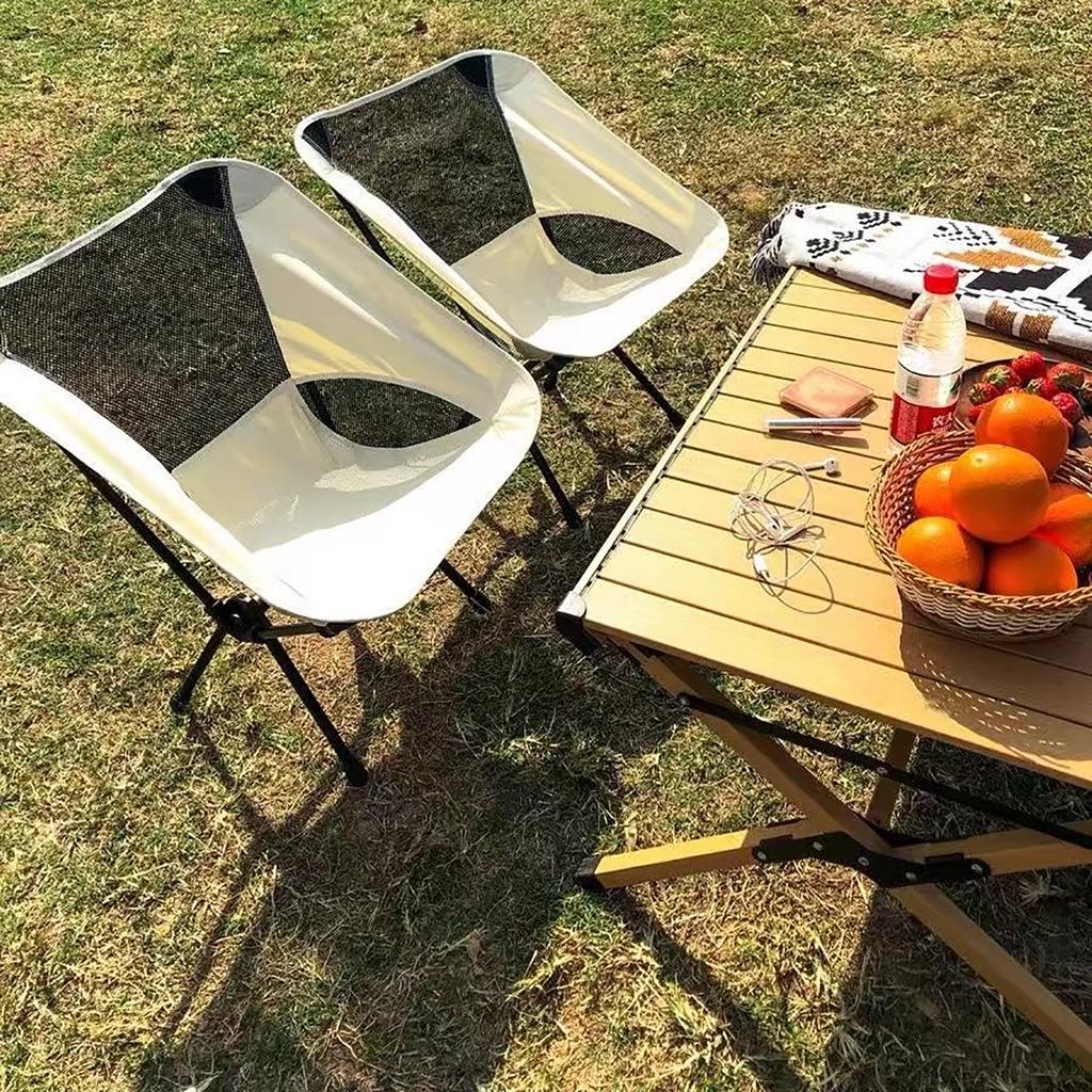 Outdoor Camping Folding Chair Lightweight Backpacking Picnic Chair Beach Fishing Collapsible Camp Chair