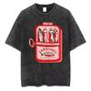 Vintage Sardines Graphic Short-Sleeve Cotton T-shirt Retro Canned Fish Casual Top French Style Crew Neck Tee Stylish & Versatile