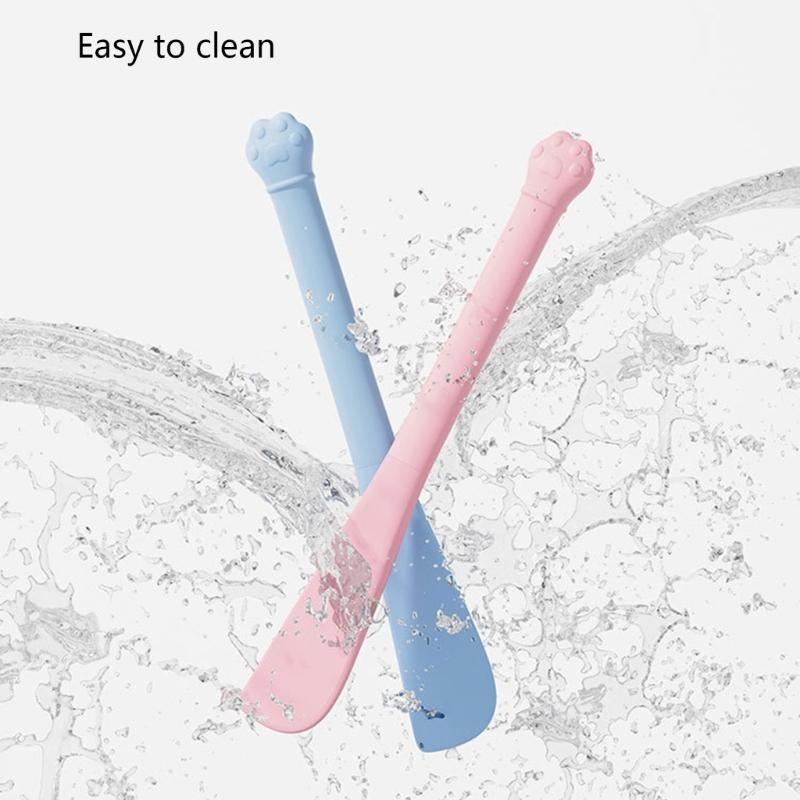 Multipurpose Pet Can Opener with Long Handle Cats Food Scrapers Tool For Deep Jars And Mess Without Feeding