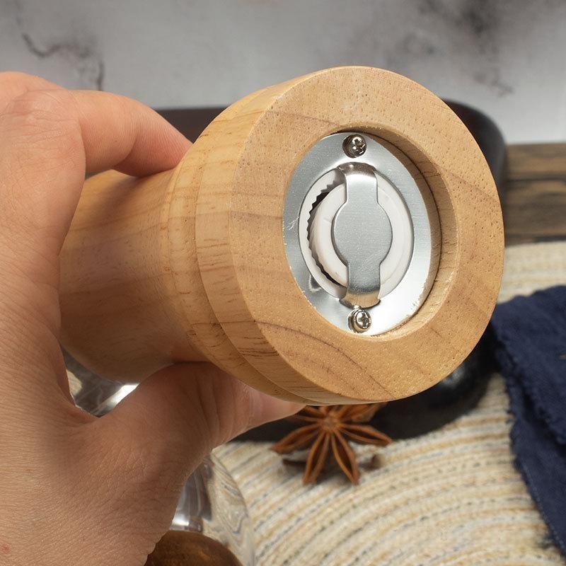 Kjøkkenverktøy Klassisk tre eik Pepper Krydder Salt Mais Kvern Muller 5 tommers slipemaskin