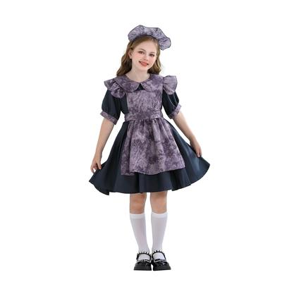 Halloween Children's Costume Pumpkin Skirt Children's Costume Witch Costume Horror Doll Girl Maid Costume Lolita Dress