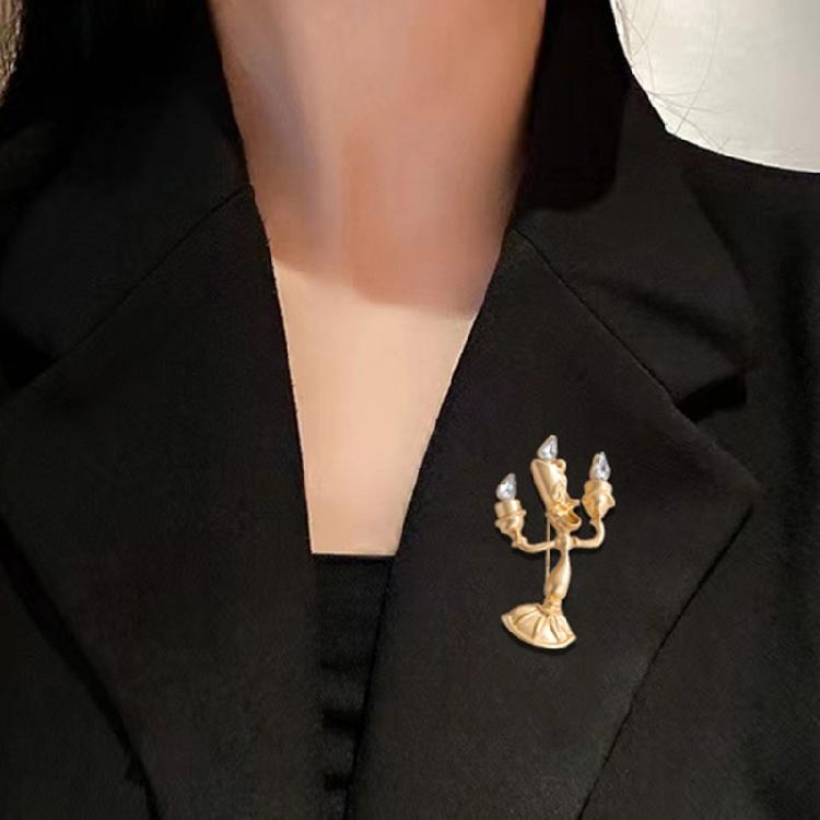 Broche Portalámparas Tale Lumiere Joyería de Aleación Resistente Con Acento Esmaltado Para Ocasiones Especiales