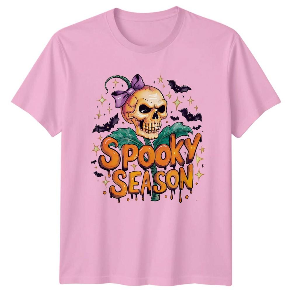 Spooky Season Halloween Holidays Skull Unisexs Unisexs Graphic Tee