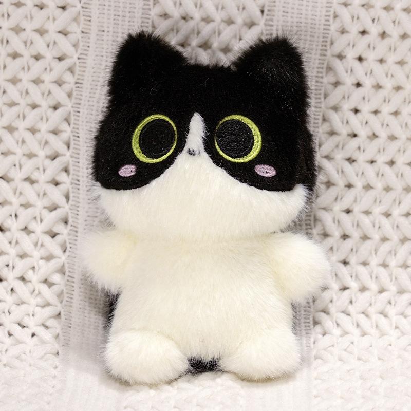 Cute cute kitten doll plush toy black cat doll girl company soothing doll