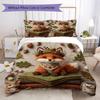 Cute Animals Pattern Bedding Uilt Set Uilt Cover Pillowcase Home Decoration Birthday Gift (1 * Duvet Cover + 2 * Pillowcase  Without Core)