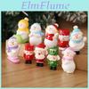 Christmas Resin Figurine Set With Snowman And Santa For Holiday Decor Party Gift