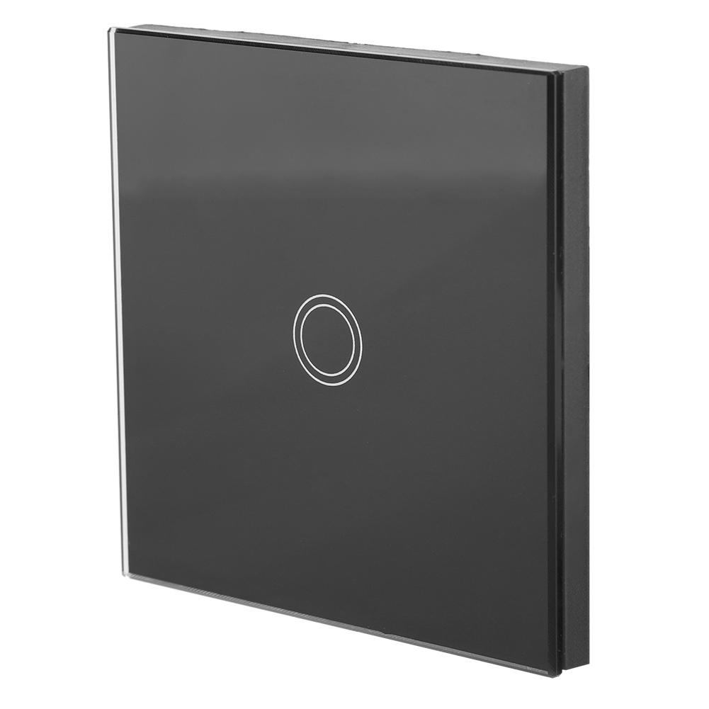 1 Way Tempered Glass Panel Smart Touch   with Wireless Remote Control (White)