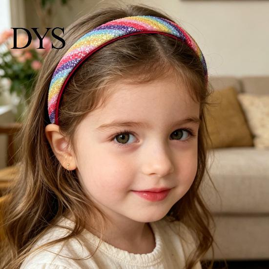 Kinder Haaraccessoire Meisjes Hoofdband met Gladde Tandkam Anti-slip Ontwerp Regenboog Kleurverloop Hartjes Sterren Decoratie Hoepel Anti-slip Hoofdband
