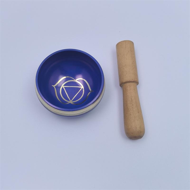 Seven-Color Handmade Singing Bowl for Meditation and Yoga – Nepalese Bronze Chime Bowl