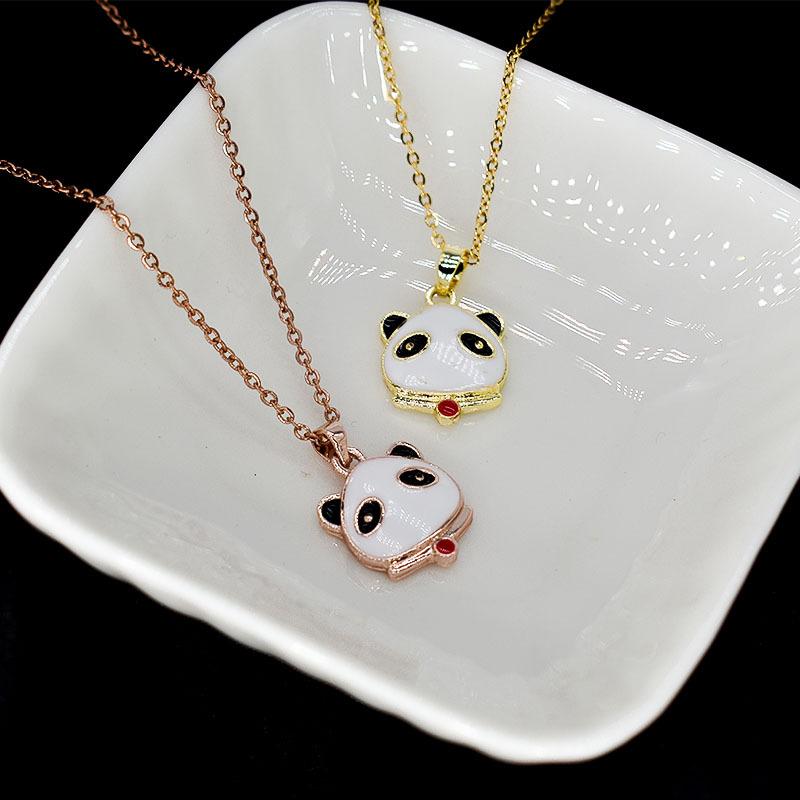 Panda Mascot Style Design High Sense Cute Cartoon Necklace Female