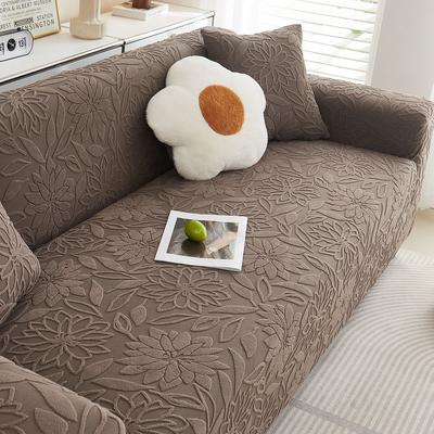 Husă de Sofá Jacquard din Fleece Stil Simplu, Pentru Toate Sezoanele, Antiderapantă, All-Inclusive, Universală
