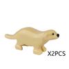 MOC Animals Building Block Goat Sheep Parrot Otter Cow Dog Pet Cat Panda Leopard Tiger Pig Zoo Deer Bear Eagle Bricks Toys Gift