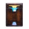 First Layer Cowhide RFID Anti-theft Brush Two Fold Wallet Men's Short Version Genuine Leather Retro Beauty Money Clip