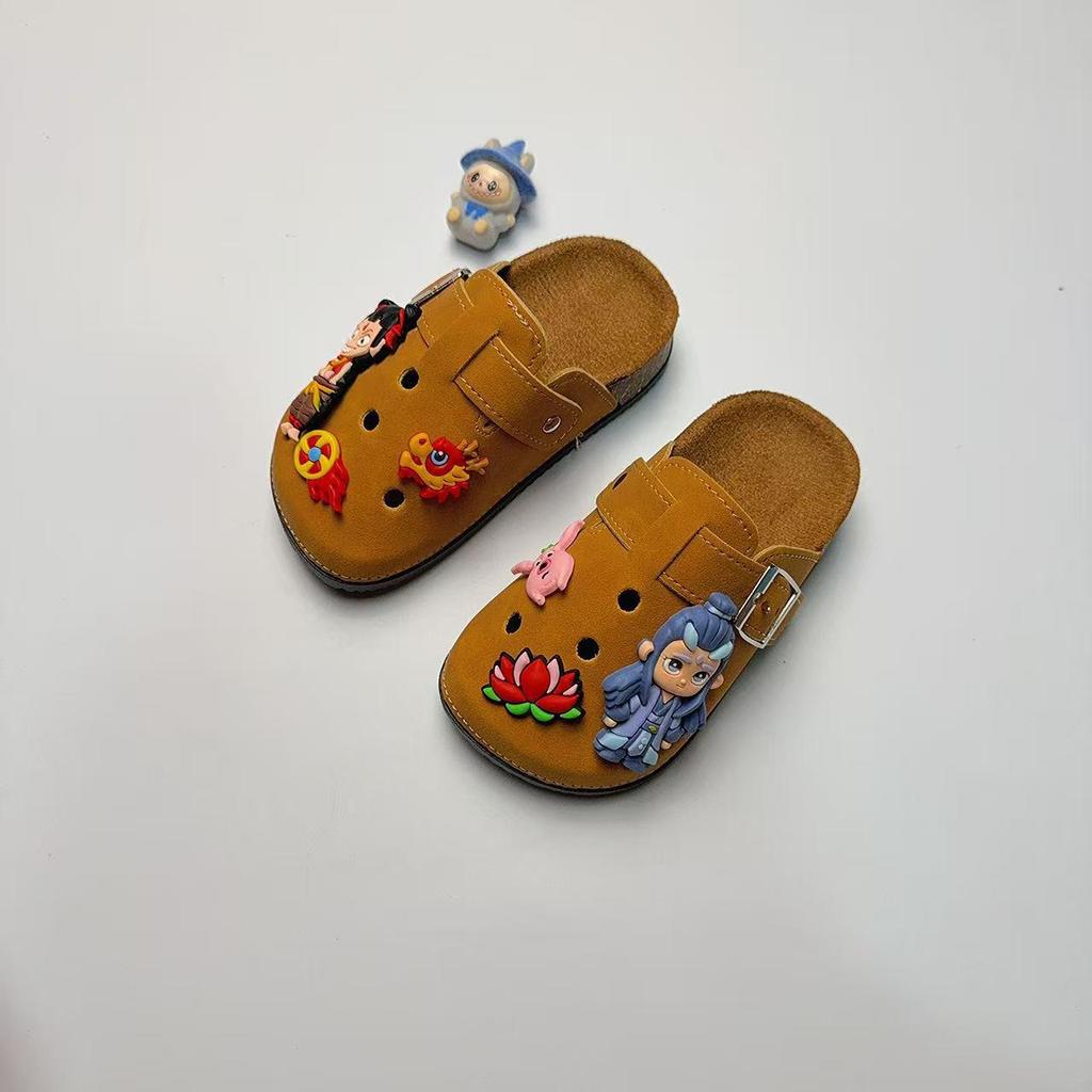 Kids' Cartoon Birkenstock Clogs: Non-slip, Durable, Retro Thick-sole, Outdoor Hole Slippers