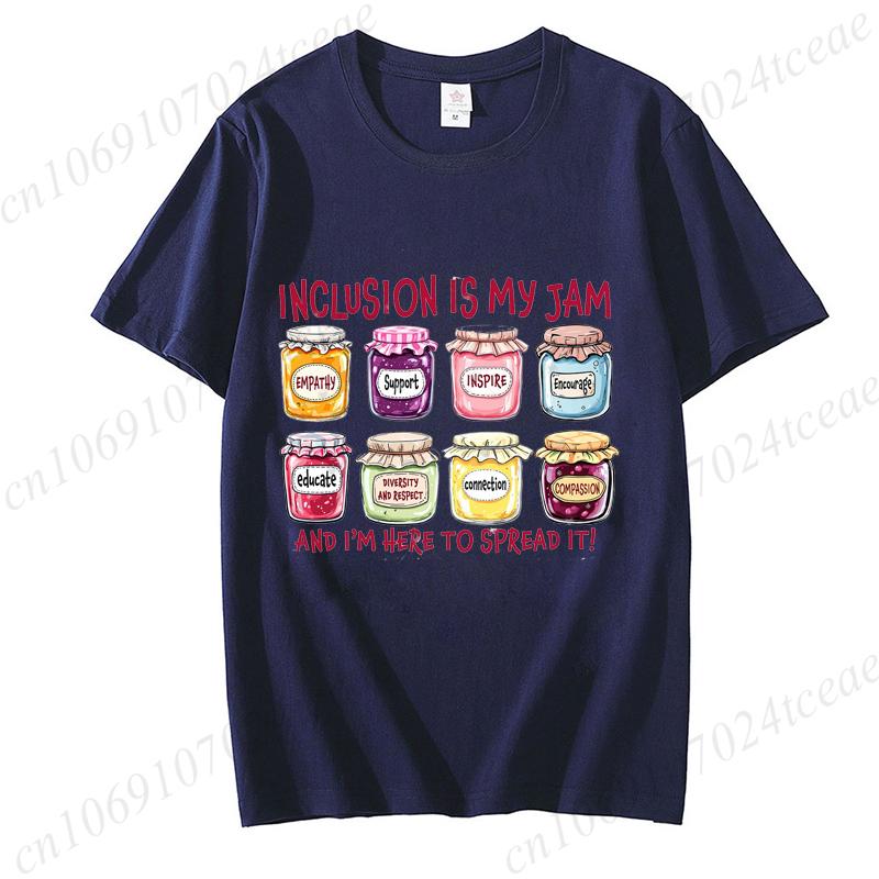 Inclusion Is My Jam Shirt Neurodiversity Tee SPED Teacher Gift Autism Awareness Tshirts Inclusion Advocate Shirtunisex Top S
