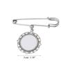 Wedding Bouquet Photo Charm Diy Pin Making Lace Frame Wedding Round Pendant