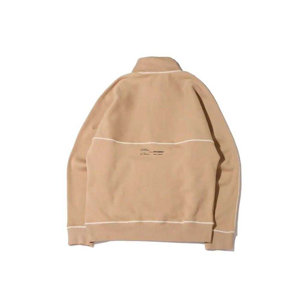 Jordan 23 Engineered Alphanumeric Print Half-Zip Fleece Collar Jacket Men Outerwear Beige DV7680-254