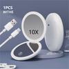Foldable LED Magnifying Makeup Mirror - 2x, 5x, 10x