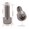 20 Pcs Bike Water Bottle Cage Bolts Stainless Steel Hexagon Head Bolts Screws M5x12mm Bottle Cage Holder Bolts Screw