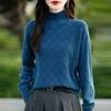 Pure Cotton Thickened Half Turtleneck Sweater for Women In Autumn and Winter New Loose and Versatile Base Shirt Warm Pullover Sweater
