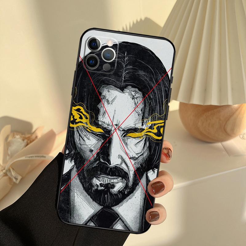 

Cool Movie John Wick Phone Case For iPhone 16 14 13 12 11 15 17 Pro Max 13 mini 15 16 Plus 16e 17 Air Cover Funda iPhone 17Pro MAX