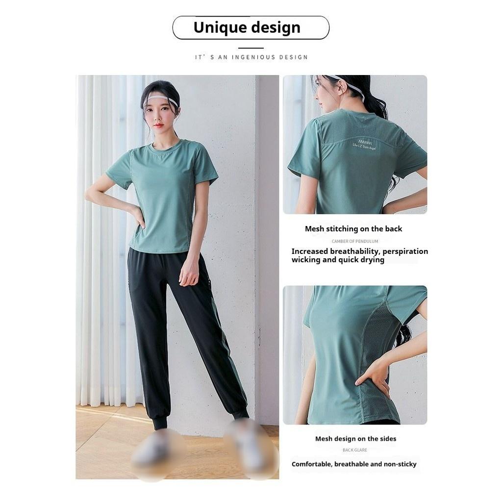 Fitness Morning Running Quick-Drying High-End Sports Suit Spring And Summer Professional Gym Loose Yoga Clothes