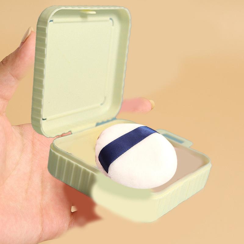 Makeup Sponge Holder Air Cushion Container Beauty Storage Case Travel Protable Cosmetic Puff Holder Square Box Empty Eco-Friendl