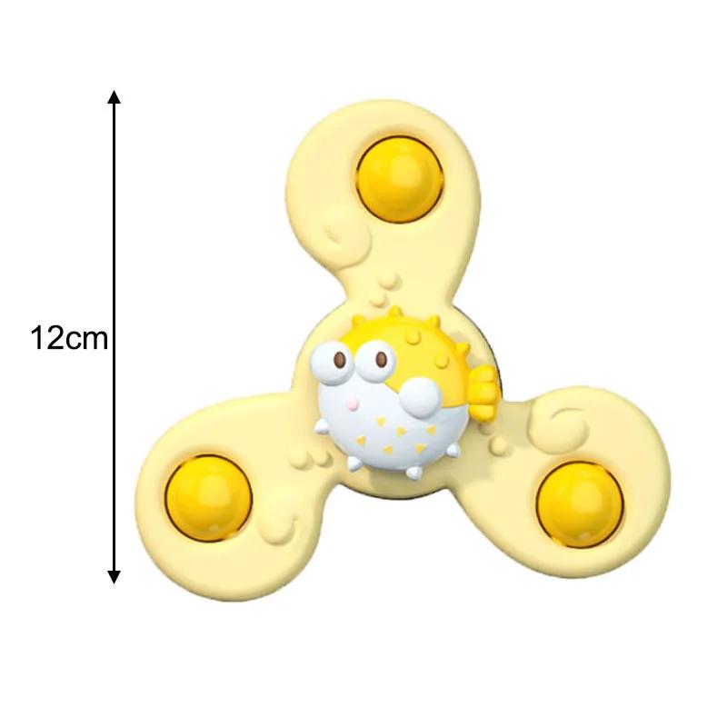 Montessoris Baby Spin Top Bath Toys For Boy Children Bathing Sucker Spinner Suction Cup Toy For Kids 2To4 Years Rattles Teether