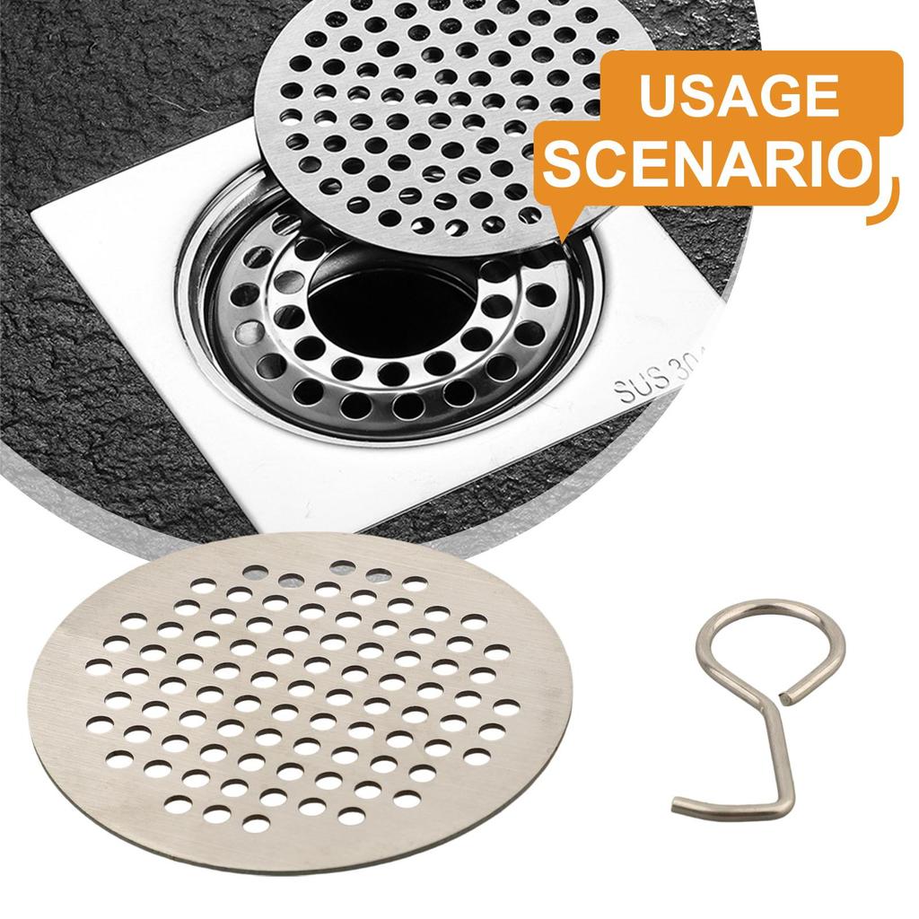 Stainless Steel Shower Sink Strainer Drain Hair Filter Cover For Bathroom Shower
