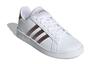 adidas Neo GRAND COURT K Leather Breathable Low Top Skateboard Shoes White Brown Kids' EF0101