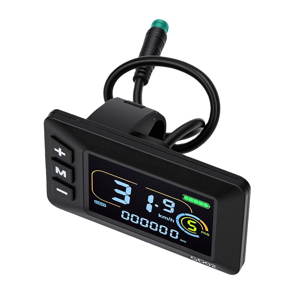 GD02 Bike LCD Display Meter High Definition Universal Electric Bike Control Panel with 5 Pin Water Proof Connector