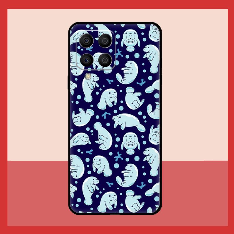Cute Baby Manatee Case For Samsung Galaxy M31 M21 M13 M33 M53 M15 M35 M55 M16 M36 M56 M12 M32 M52 M14 M34 M54